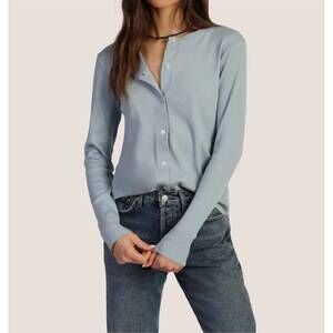 NEW DYLAN rowan rib cardigan in light sky